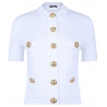 Balmain - Pointelle Knit Cardigan - White - Balmain Exclusive Luxury Collection