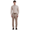 Cruna - Pantalone Mitte - 1516 - Tortora - Handmade in Italy - Collezione di Alta Qualità Luxury