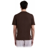 Cruna - Maglietta Lavorata a Maglia Nizza - 1531 - Marrone Scuro - Handmade in Italy - Collezione di Alta Qualità Luxury
