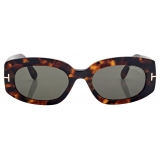 Tom Ford - Occhiali da Sole Cielle - Occhiali da Sole Ovali - Havana Scuro - Occhiali da Sole - Tom Ford Eyewear