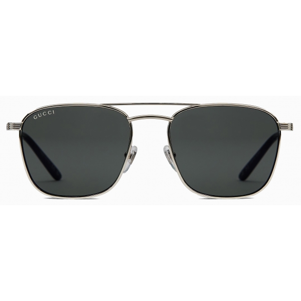 Gucci - Square Sunglasses - Silver Grey - Gucci Eyewear