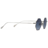 Gucci - Occhiale da Sole Geometrica - Argento Marrone Bianco - Gucci Eyewear