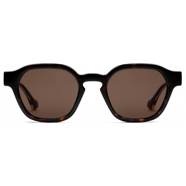 Gucci - Oval Sunglasses - Dark Tortoiseshell - Gucci Eyewear