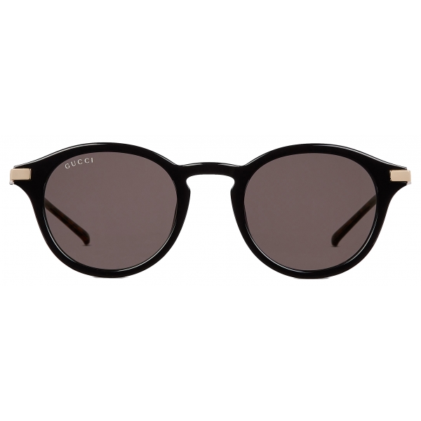 Gucci - Round Sunglasses - Black Gold Grey - Gucci Eyewear