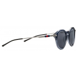 Gucci - Round Sunglasses - Transparent Blue Grey - Gucci Eyewear