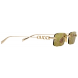 Gucci - Occhiale da Sole Rettangolari - Oro Giallo Verde Azzurro - Gucci Eyewear