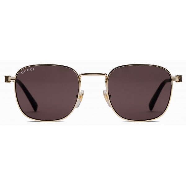 Gucci - Occhiale da Sole Rotondi - Oro Marrone - Gucci Eyewear