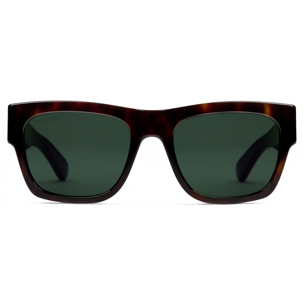 Gucci - Occhiale da Sole Quadrati - Tartaruga Scuro - Gucci Eyewear