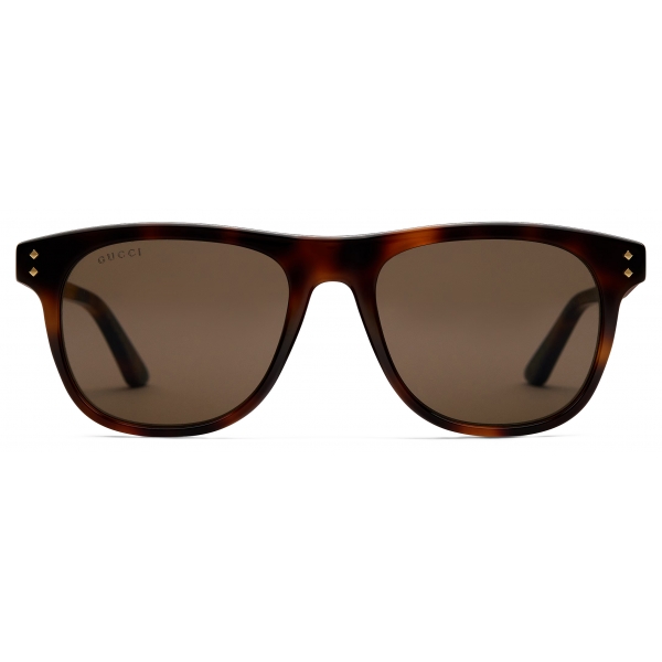 Gucci - Occhiale da Sole Quadrati - Tartaruga Marrone - Gucci Eyewear
