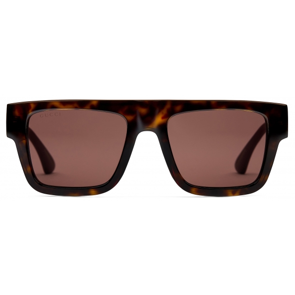 Gucci - Occhiale da Sole Quadrati - Tartaruga Marrone - Gucci Eyewear