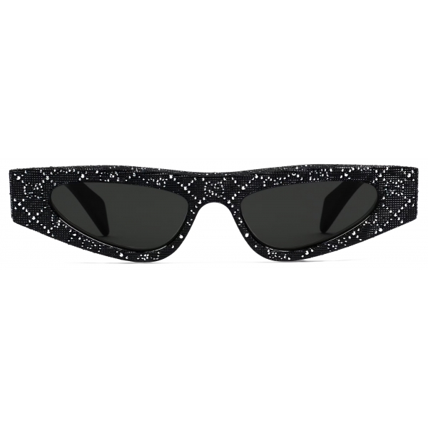 Gucci - Occhiale da Sole Cat-Eye - Nero con Cristalli - Gucci Eyewear
