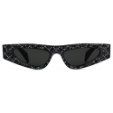 Gucci - Occhiale da Sole Cat-Eye - Nero con Cristalli - Gucci Eyewear
