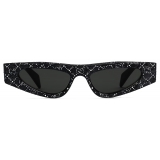 Gucci - Occhiale da Sole Cat-Eye - Nero con Cristalli - Gucci Eyewear