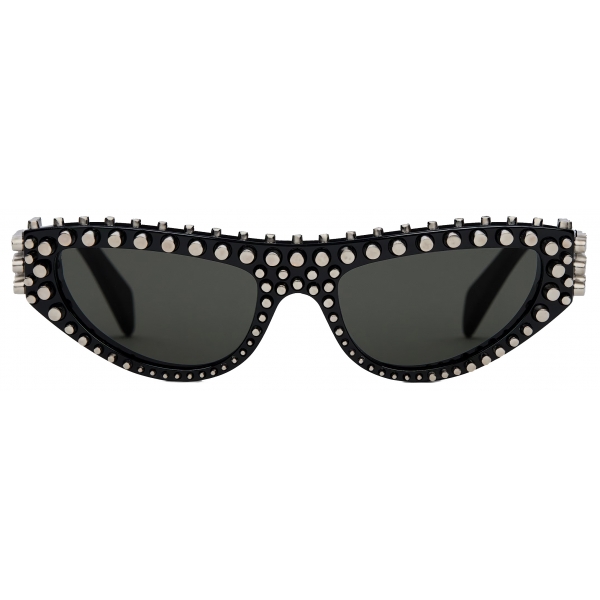 Gucci - Occhiale da Sole Cat-Eye - Nero con Borchie - Gucci Eyewear