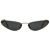 Gucci - Occhiale da Sole Cat-Eye - Oro Grigio - Gucci Eyewear