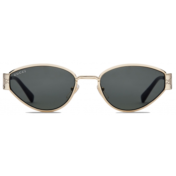 Gucci - Occhiale da Sole Geometrica - Oro Grigio - Gucci Eyewear