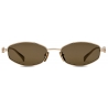 Gucci - Occhiale da Sole Ovali - Oro Marrone - Gucci Eyewear
