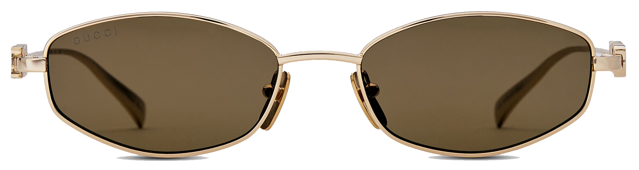 サングラス GUCCI OVAL GOLD/BROWN SUNGLASSES Gucci - Oval Sunglasses - Gold Brown - Gucci Eyewear - Avvenice