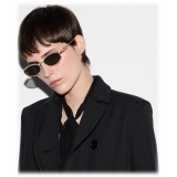 Gucci - Occhiale da Sole Ovali - Oro Giallo Grigio Chiaro - Gucci Eyewear