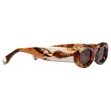 Gucci - Occhiale da Sole Ovali - Tartaruga Marrone - Gucci Eyewear