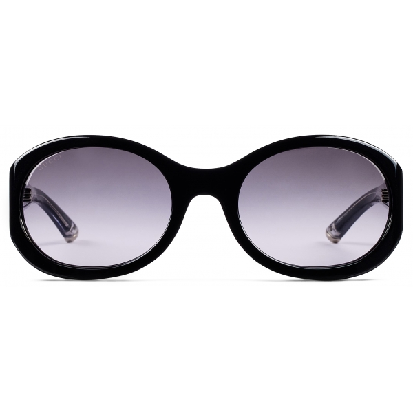 Gucci - Occhiale da Sole Rotondi - Nero Grigio Sfumato - Gucci Eyewear