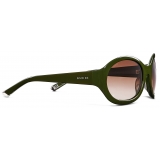 Gucci - Occhiale da Sole Rotondi - Verde Marrone - Gucci Eyewear