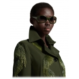 Gucci - Occhiale da Sole Rotondi - Verde Marrone - Gucci Eyewear
