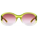 Gucci - Occhiale da Sole Rotondi - Verde Acido Rosso Ancora - Gucci Eyewear