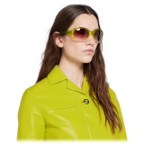 Gucci - Occhiale da Sole Rotondi - Verde Acido Rosso Ancora - Gucci Eyewear
