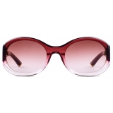 Gucci - Occhiale da Sole Rotondi - Rosso Ancora Sfumato - Gucci Eyewear