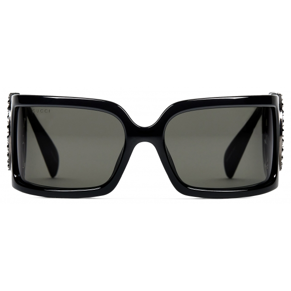Gucci - Occhiale da Sole Rettangolari - Nero Grigio - Gucci Eyewear