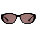 Gucci - Occhiale da Sole Rettangolari - Nero Bordeaux - Gucci Eyewear