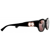Gucci - Occhiale da Sole Rettangolari - Nero Bordeaux - Gucci Eyewear