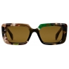 Gucci - Occhiale da Sole Rettangolari - Tartaruga Verde Khaki - Gucci Eyewear