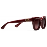 Gucci - Occhiale da Sole Rotondi - Rosso Ancora - Gucci Eyewear