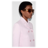 Gucci - Square Sunglasses - Brown Tortoiseshell Lilac - Gucci Eyewear