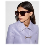 Gucci - Occhiale da Sole Quadrati - Tartaruga Marrone - Gucci Eyewear