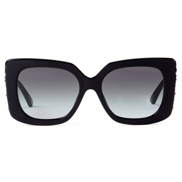 Jimmy Choo - Zoya - Occhiali da Sole Neri Ovali - Jimmy Choo Eyewear