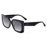 Jimmy Choo - Zoya - Occhiali da Sole Neri Ovali - Jimmy Choo Eyewear