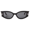 Jimmy Choo - Skylar - Occhiali da Sole Ovali Neri con Borchie - Jimmy Choo Eyewear