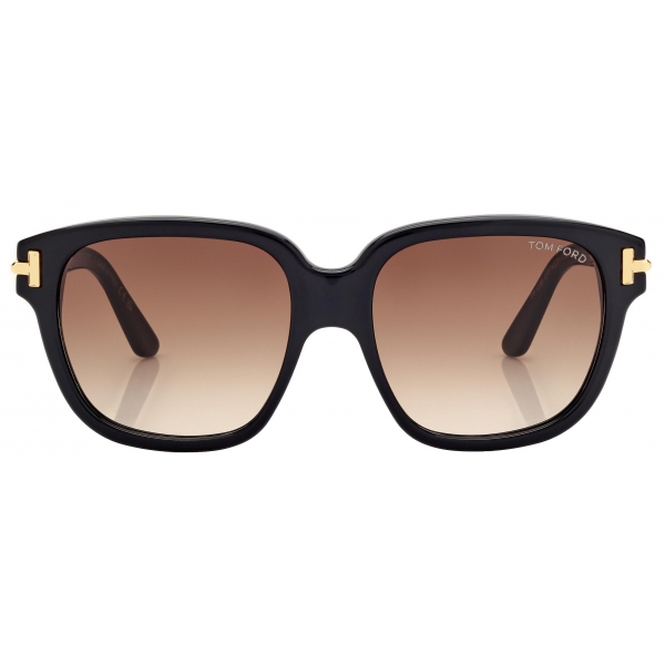 Tom Ford - Icon Square Sunglasses - Black Gradient Brown - Sunglasses - Tom Ford Eyewear