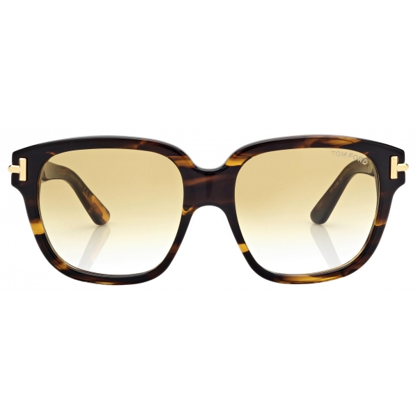 Tom Ford - Icon Square Sunglasses - Havana Yellow - Sunglasses - Tom Ford Eyewear