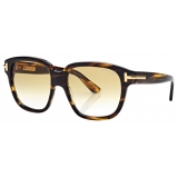 Tom Ford - Icon Square Sunglasses - Havana Yellow - Sunglasses - Tom Ford Eyewear