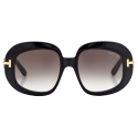 Tom Ford - Icon Round Sunglasses - Butterfly Sunglasses - Black - Sunglasses - Tom Ford Eyewear