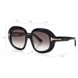 Tom Ford - Icon Round Sunglasses - Butterfly Sunglasses - Black - Sunglasses - Tom Ford Eyewear