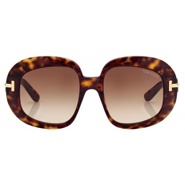 Tom Ford - Icon Round Sunglasses - Butterfly Sunglasses - Dark Havana - Sunglasses - Tom Ford Eyewear