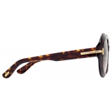 Tom Ford - Icon Round Sunglasses - Butterfly Sunglasses - Dark Havana - Sunglasses - Tom Ford Eyewear