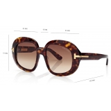 Tom Ford - Icon Round Sunglasses - Butterfly Sunglasses - Dark Havana - Sunglasses - Tom Ford Eyewear