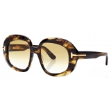 Tom Ford - Icon Round Sunglasses - Butterfly Sunglasses - Havana Yellow - Sunglasses - Tom Ford Eyewear