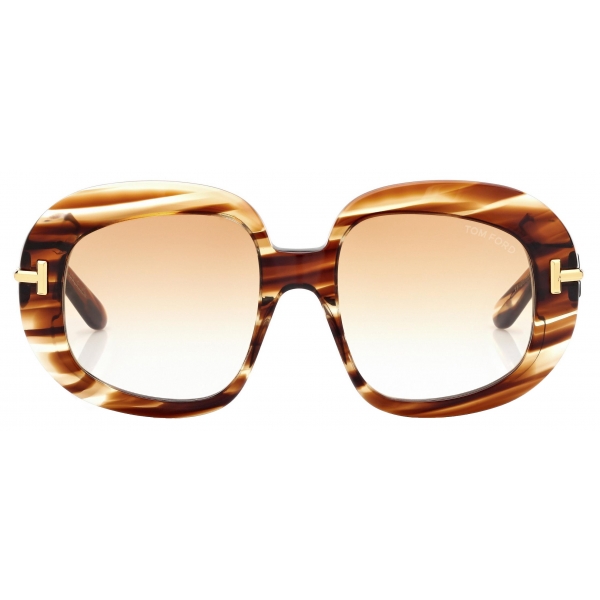 Tom Ford - Icon Round Sunglasses - Butterfly Sunglasses - Havana Brown - Sunglasses - Tom Ford Eyewear